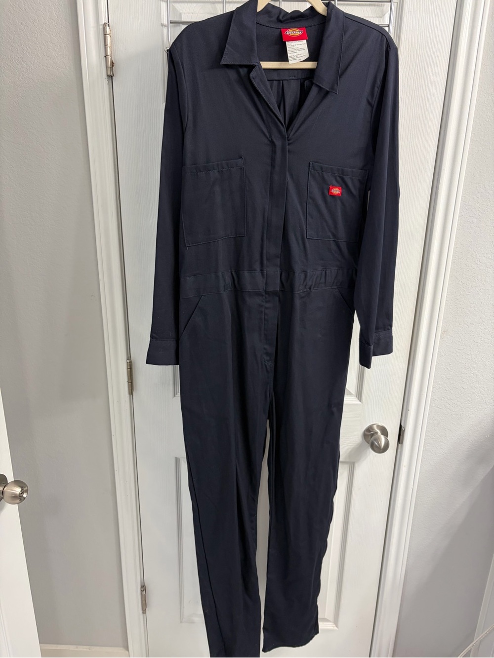 Dickies Women's Dark Navy Long Sleeve Utility Jumpsuit